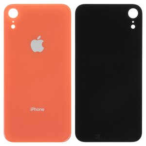 Задня панель корпуса для iPhone XR, помаранчева, потрібно зняти скло камери, small hole