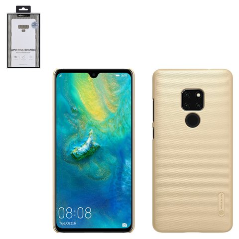 Чехол Nillkin Super Frosted Shield для Huawei Mate 20, золотистый, с подставкой, матовый, пластик, #6902048167001