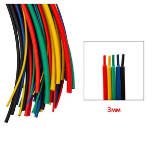 Термоусадочная трубка, 1 м, 3,0 мм, синяя