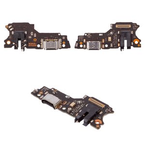 Шлейф для Oppo A32, A32s, коннектора наушников, коннектора зарядки, с микрофоном, Сopy, плата зарядки