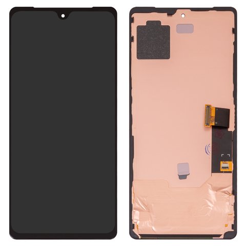 Дисплей для Google Pixel 7, чорний, з рамкою, High Copy, з широким обідком, OLED GVU6C, GQML3