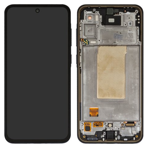 Дисплей для Samsung A366 Galaxy A36, чорний, з рамкою, Original PRC 