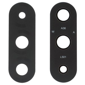 Стекло камеры для Samsung A366 Galaxy A36, черное, без рамки