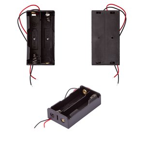 Держатель аккумуляторов 18650, 1x2, с контактами, последовательное соединение, тип 3