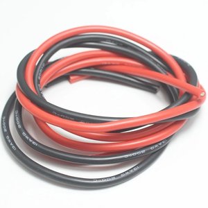 Провод в силиконовой изоляции 13AWG, 2,5 мм², 1 м, черный