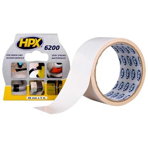 Лента армированная односторонняя HPX 6200, 50 мм, 25 м, белая Лента армированная односторонняя HPX 6200, 50 мм, 25 м, белая