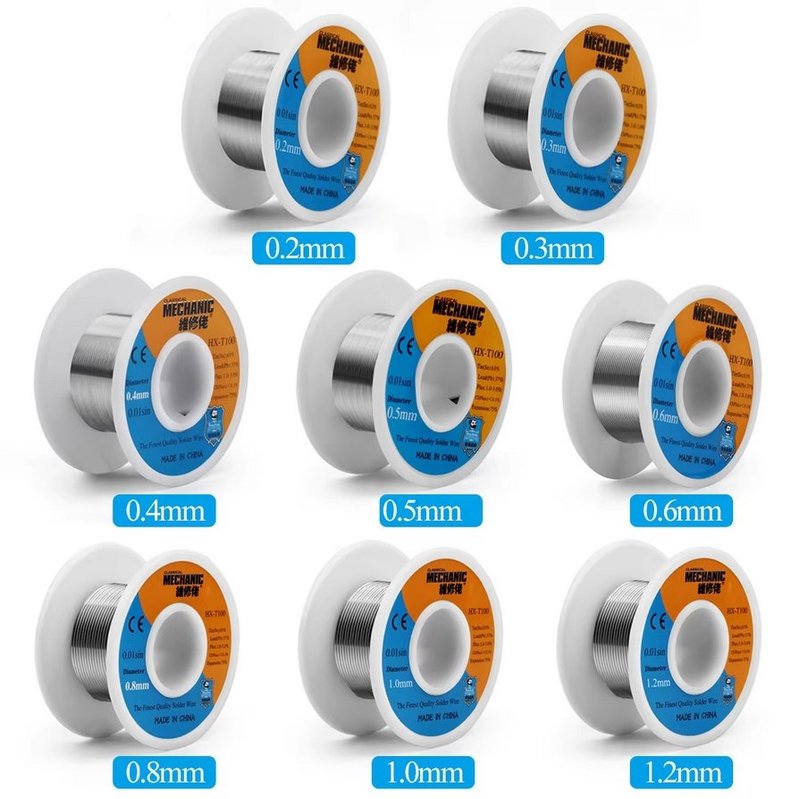 Припой Mechanic HX-T100, Sn 63% , Pb 37%, флюс 1-3%, 0,3 мм, 100 г ...