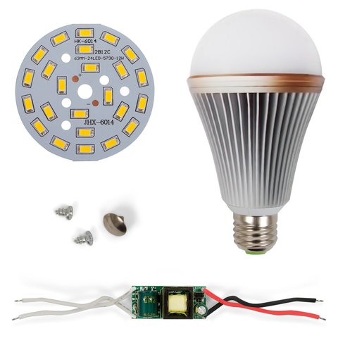 Juego de piezas para armar lámpara LED regulable SQ-Q24 12 W (luz blanca cálida, E27)
